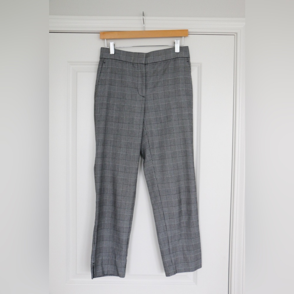 Ann Taylor Cropped Plaid Trouser with Stretch Waist